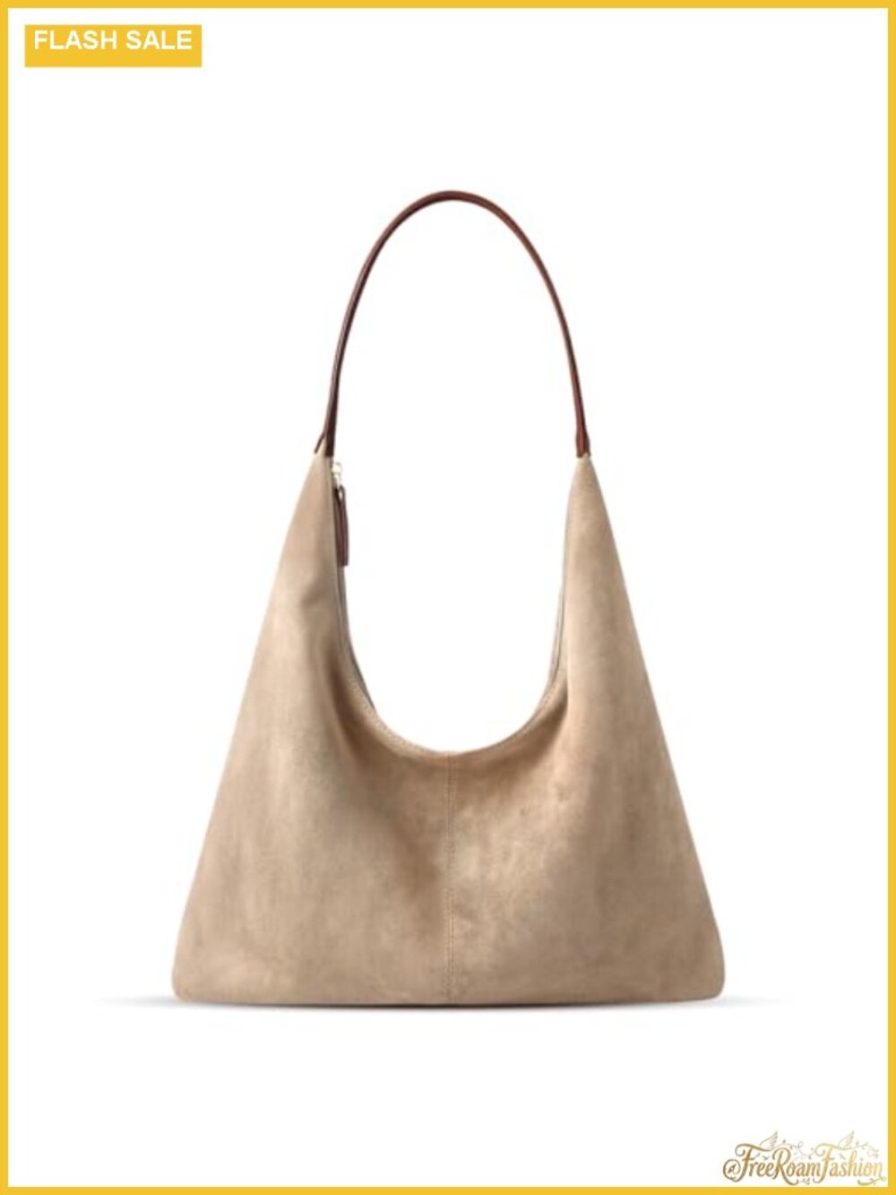 Faux Suede Slouchy Hobo Shoulder Bag Women Tote Purse Handbag